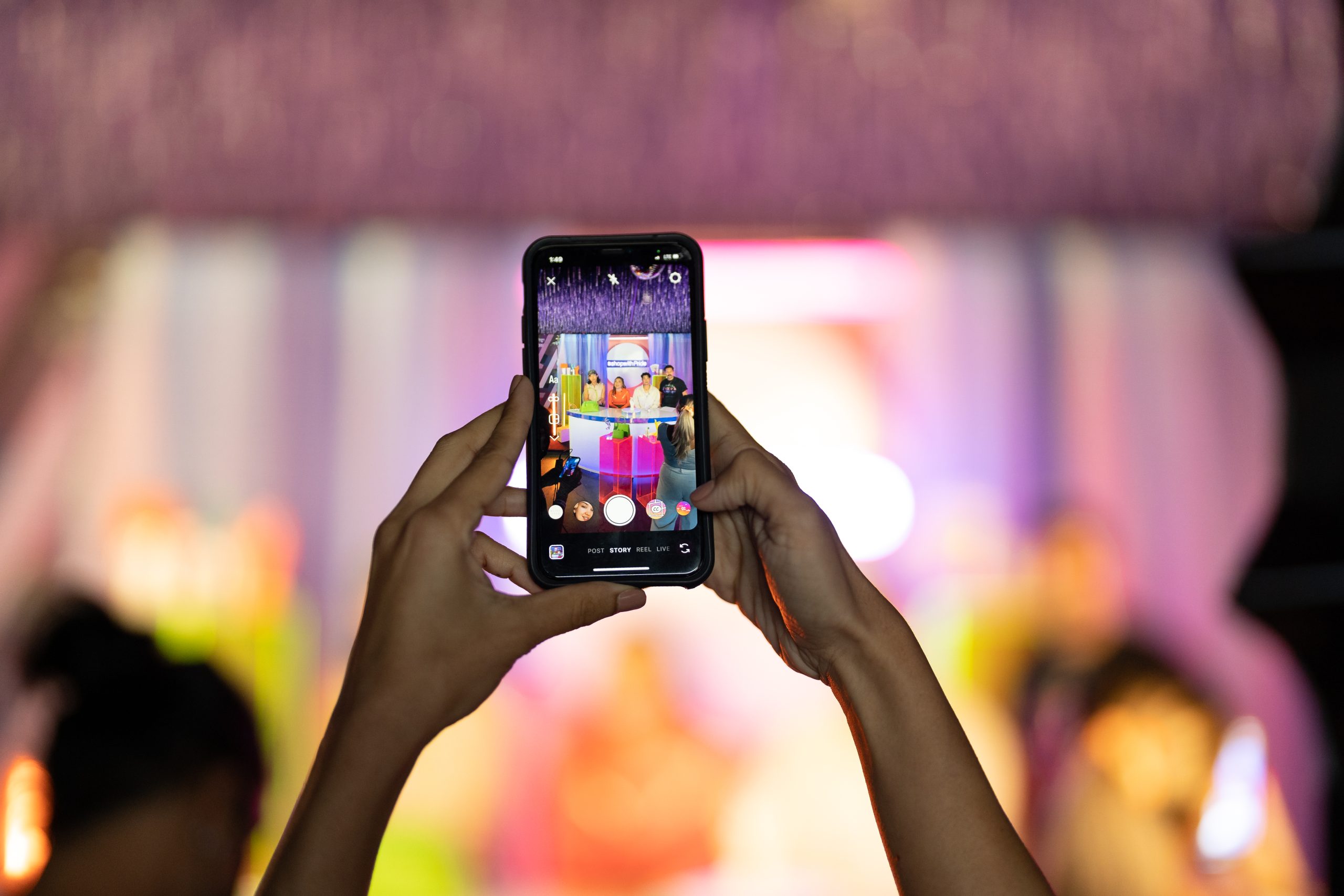 Meta IG Live — on set